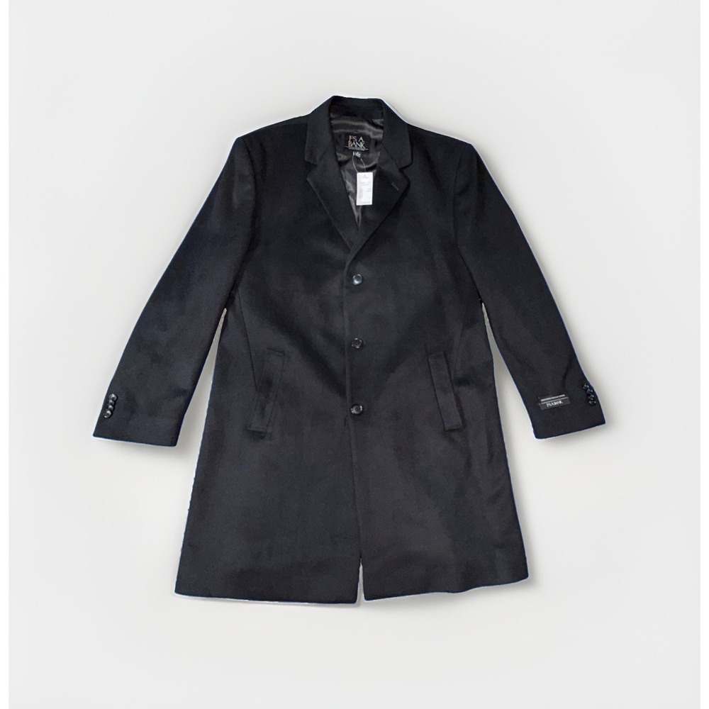 Jos. A. Bank Mens Executive Collection Wool Blend Overcoat Size 44R NWT